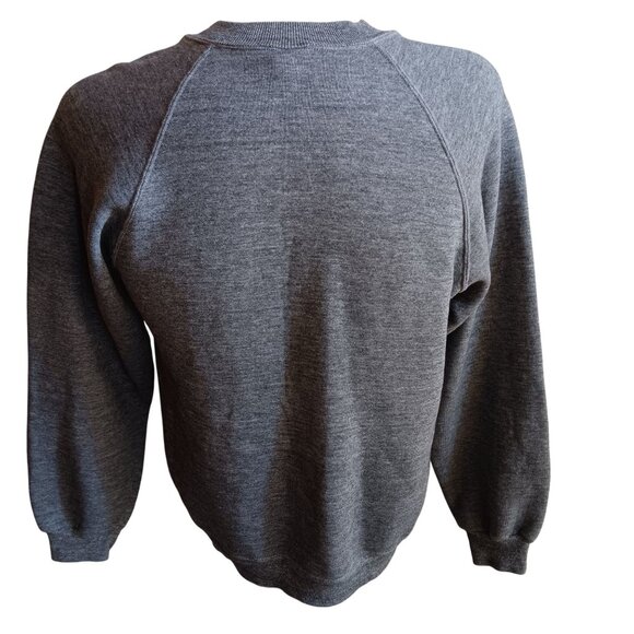 Vintage Men's Medium Sweatshirt Jerzees 80s Embroidered Triblend Rayon Russell - Picture 4 of 6